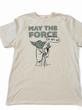 Disney Parks Star Wars Yoda May The Force Be With You cotton T-Shirt